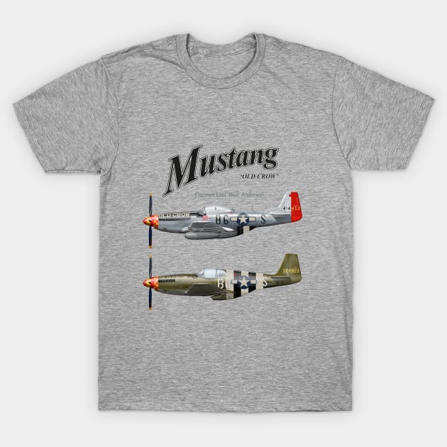 Old Crow Mustangs T-Shirt by Spyinthesky